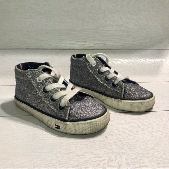 Tommy Hilfiger Other - Tommy Hilfiger Toddler Girls Hightop Sparkly  Sneakers